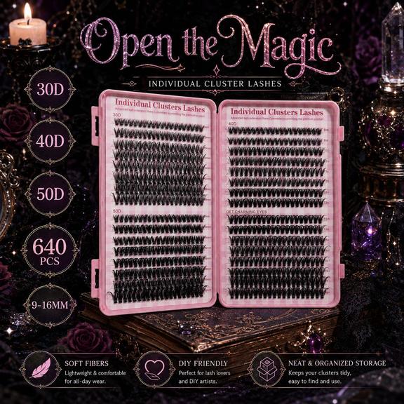 30D. 40D. 50D. Eyelash Book